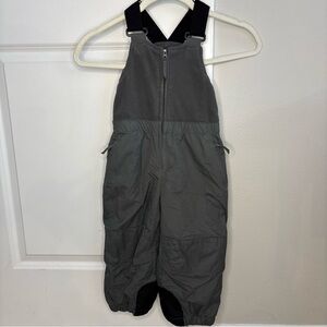2T vintage REI gray zip up kids Snow Bibs, great condition